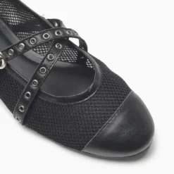 Balerinas a pie Negro Blu