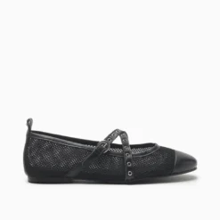Balerinas a pie Negro Blu