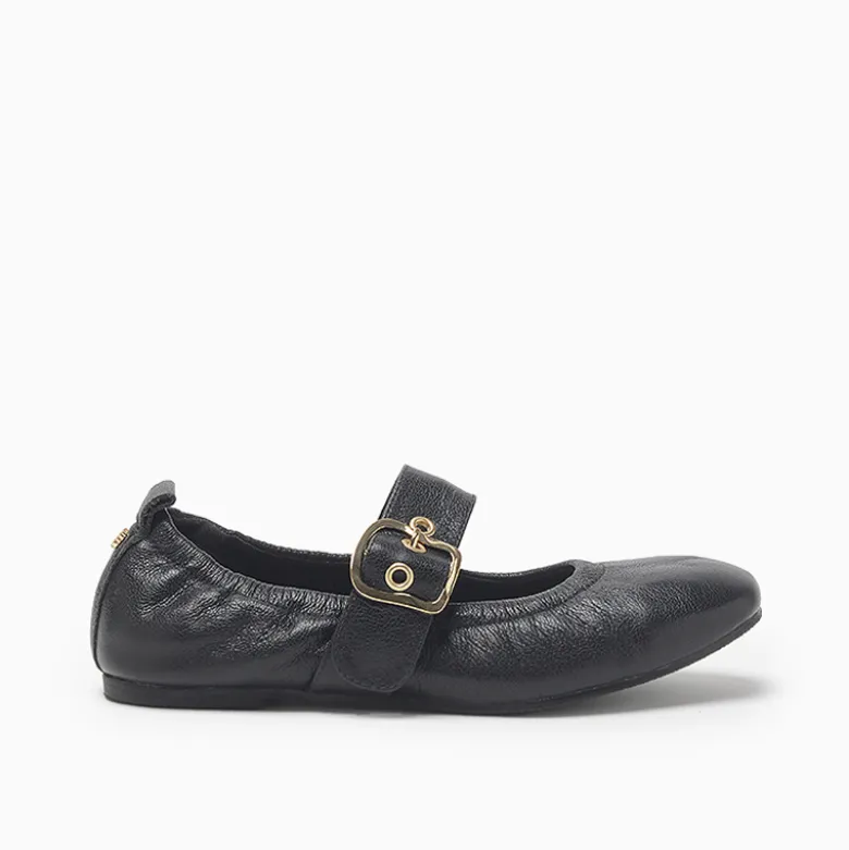 Balerinas Hush Puppies Negro Bres