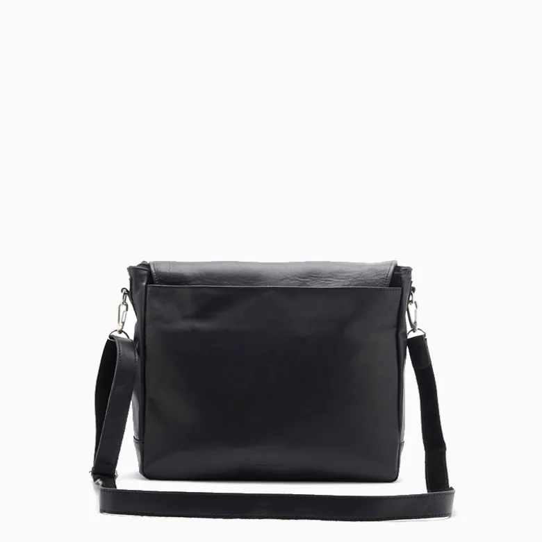Cartera Hush Puppies Negro 2540 Maletin Lucio