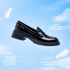 Mocasin Hush Puppies Negro Alexandra