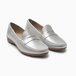 Mocasin Hush Puppies plateado Troya