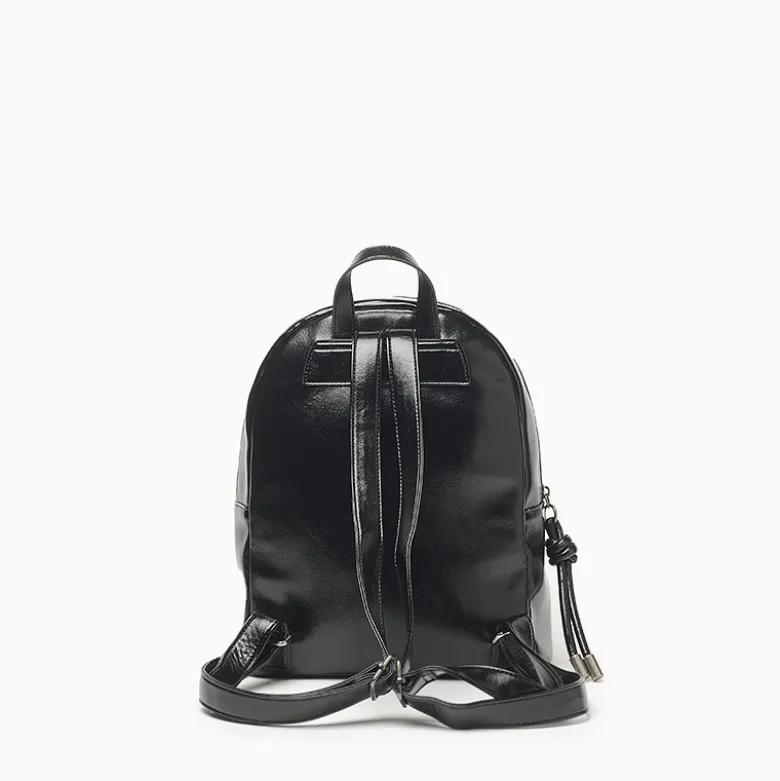 Mochilas Hush Puppies Negro Mochila Clavina