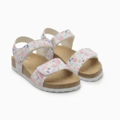 Sandalias Hush Puppies Blanco con Rosa Kindy