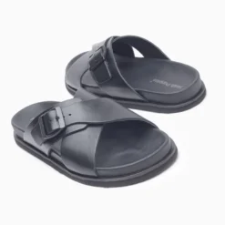Sandalias Hush Puppies Negro Sunset buckle