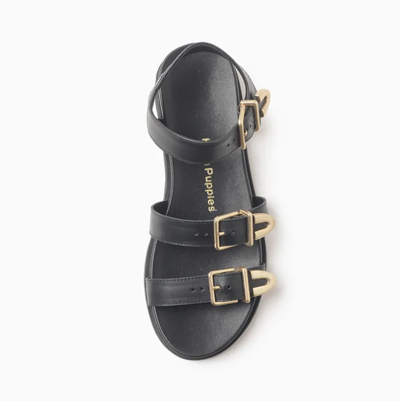 Sandalias Hush Puppies Negro Simon