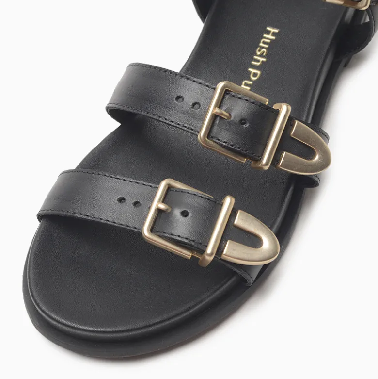 Sandalias Hush Puppies Negro Simon