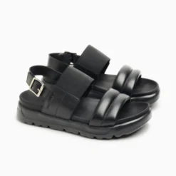 Sandalias Hush Puppies Negro Nankin