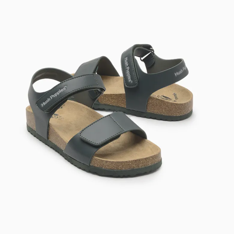 Sandalias Hush Puppies Verde Oscuro Kindy