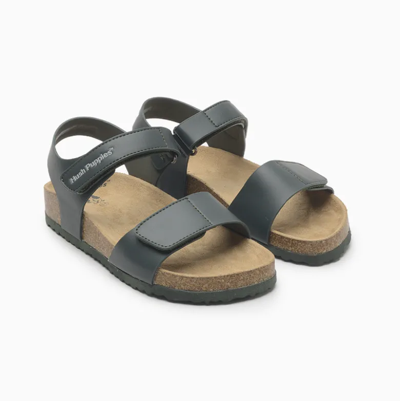 Sandalias Hush Puppies Verde Oscuro Kindy