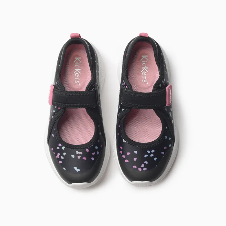 Sandalias Kickers Negro Heart