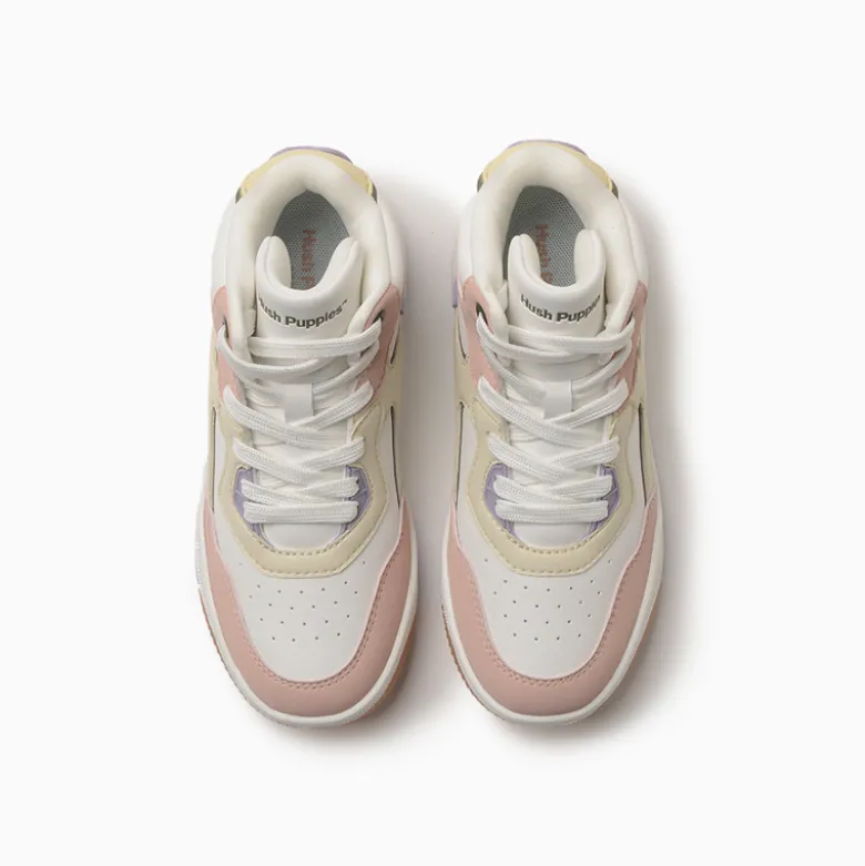 Zapatillas Hush Puppies Blanco con Rosa Magic High
