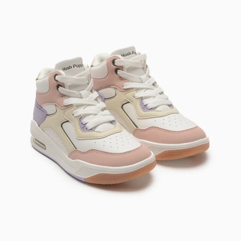 Zapatillas Hush Puppies Blanco con Rosa Magic High