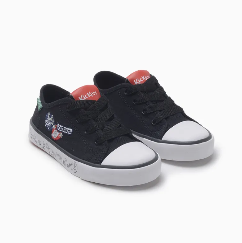 Zapatillas Kickers Negro Canvas