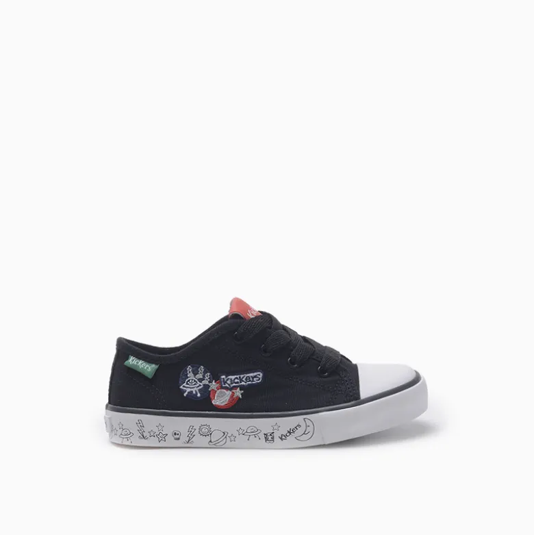 Zapatillas Kickers Negro Canvas