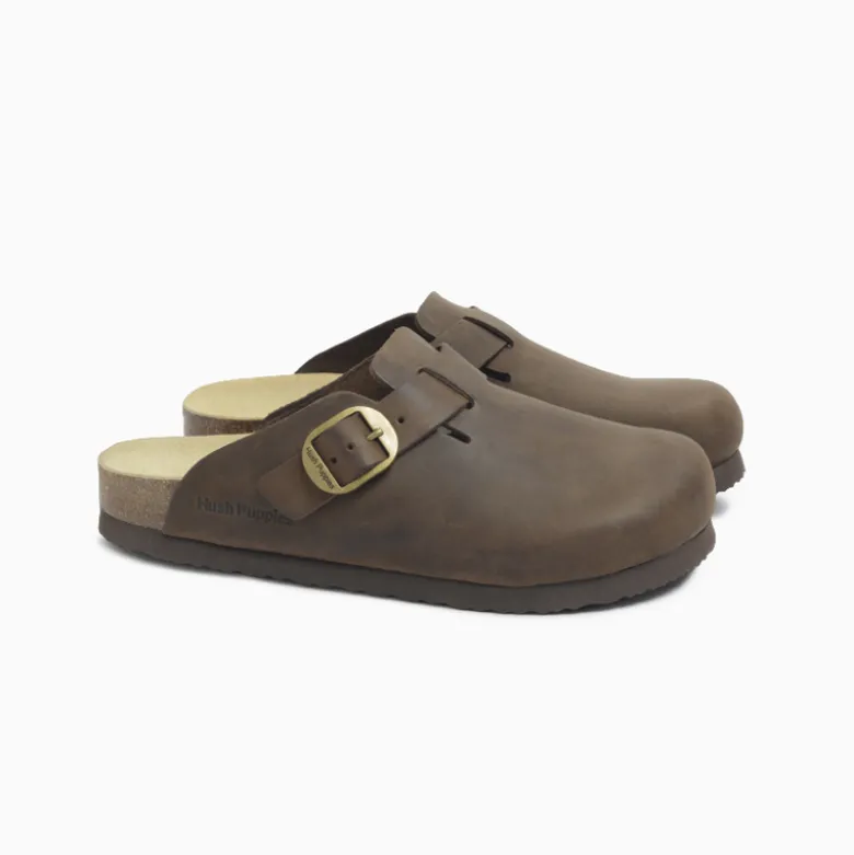 Zuecos Hush Puppies Marrón Bora II