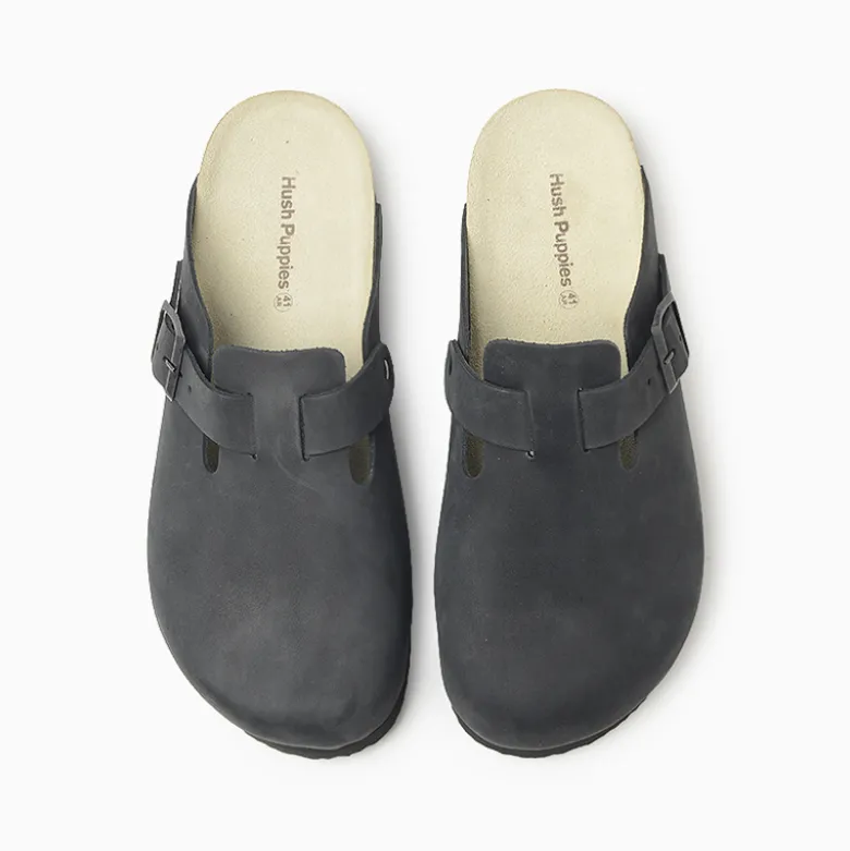Zuecos Hush Puppies Negro Bora M