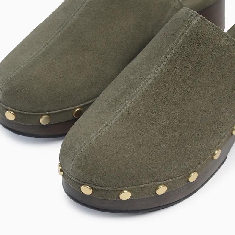 Zuecos Hush Puppies Verde Nina