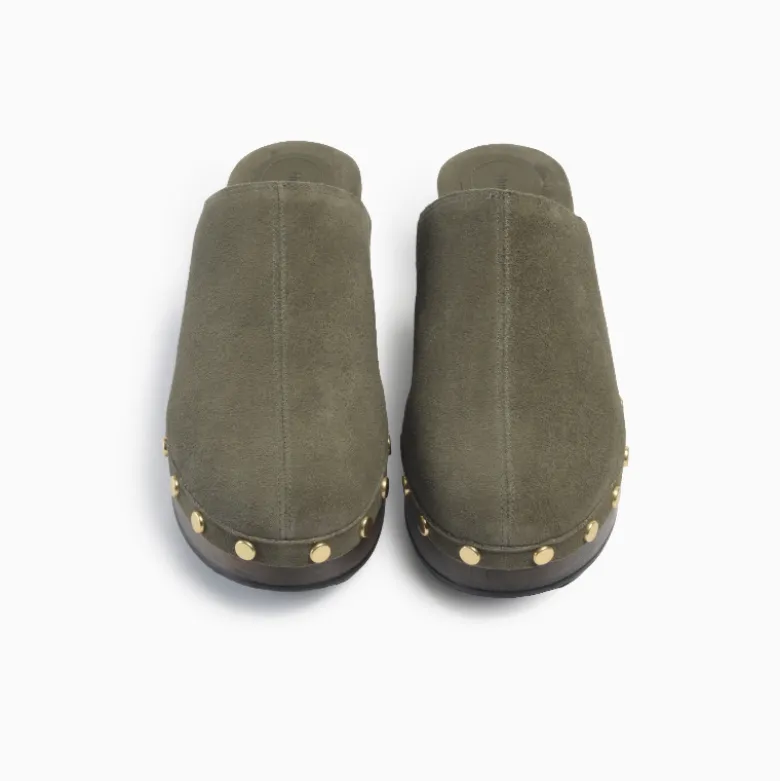 Zuecos Hush Puppies Verde Nina